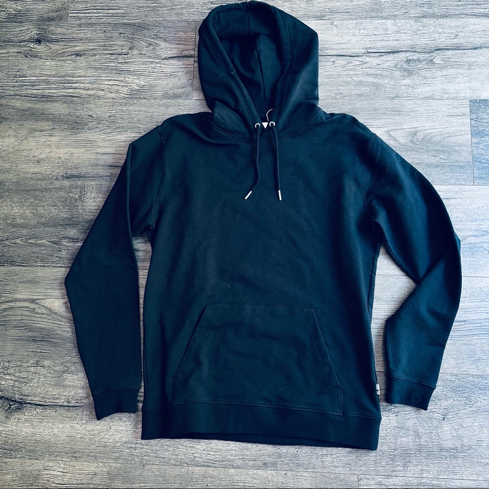 NWT NN07 / No Nationality, Barrow Heathered Hoodie, Navy, Small